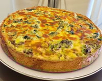 Quiche de espinafre e mussarela
