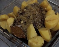 Peito bovino na pressão e gratinado