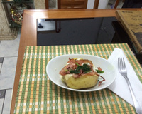 Batata recheada de microondas