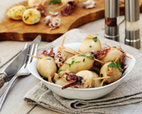 Lula recheada com ricota e manjericão