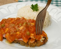 Bife à parmegiana assado