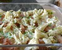 Filé de frango com couve flor ao forno