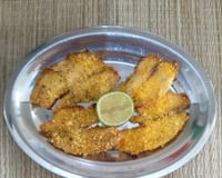 Filé de peixe empanado sem fritura