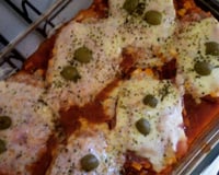 Empanado de frango à Parmegiana