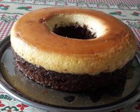 Bolo pudim de chocolate