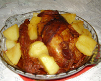 Carne assada com batatas