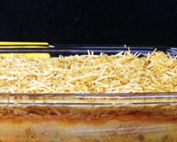 Torta de frango com batata palha