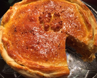 Torta de frango com massa de pão