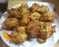 Bolinho de arroz com calabresa