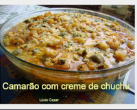 Camarão com creme de chuchu