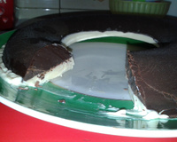 Sorvete de baunilha com chocolate