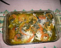Atum de forno com azeite e batatas