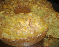 Bolo de granola e maçã