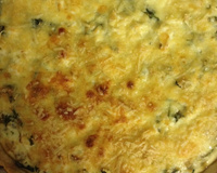 Quiche de espinafre e mussarela