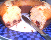 Bolo de fubá com goiabada