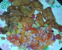 Bisteca de porco frita, prática e segura