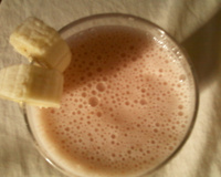 Vitamina de banana com morango