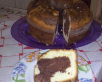 Bolo mesclado de liquidificador