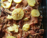 Bisteca assada com batatas