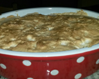 Torta pregüiçosa de pêssego