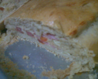 Pão de cebola e calabresa