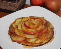 Sablé de maçãs e caramelo