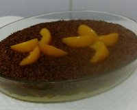 Pavê de chocolate com biscoito champagne