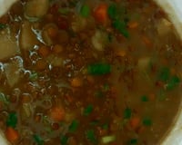 Sopa de lentilhas e legumes