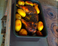 Paca ao forno a lenha