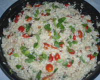 Risoto de Tomate com Manjericão