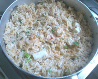 Risoto de camarão cremoso