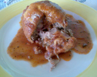 Polpetone de carne recheado