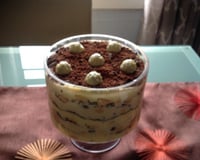 Pavê de mousse de maracujá e brigadeiro branco