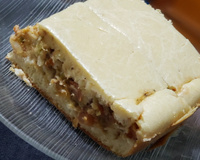 Torta de sardinha com alho negro