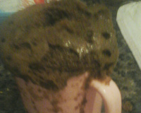 Bolo de chocolate de xícara