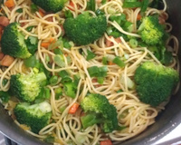 Macarrão com legumes