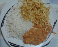 Estrogonofe de camarão