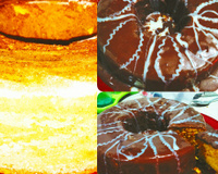 Bolo de cenoura com calda de chocolate que derrete na boca