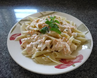 Penne com iogurte