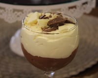 Mousse de chocolate branco e preto