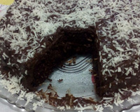 Bolo de chocolate sem trigo, açúcar e manteiga