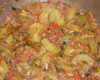 Abobrinha com Sardinha