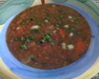 Sopa de lentilha vegetariana