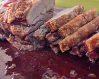 Carne assada com sal grosso