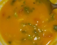 Sopa de mandioquinha com cenoura