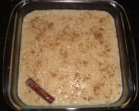 Arroz doce com açúcar queimado