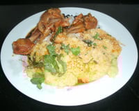 Polenta com pedaços de milho