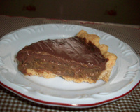 Quiche de doce de banana e chocolate