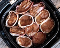 Filé mignon suíno com bacon na airfryer