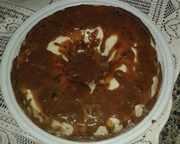 Manjar de coco com calda de abacaxi